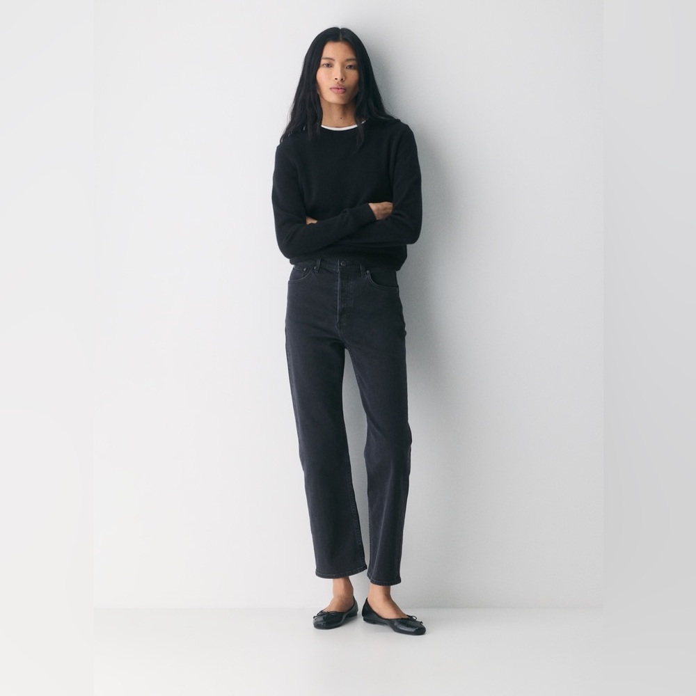 Aritzia Denim Forum The Arlo Hi-Rise Straight Jean Black Eyeliner - Picture 2 of 16